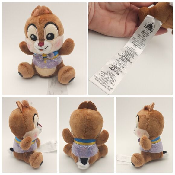 Walt Disney World 50th Anniversary CHIP And DALE Wishables Plush LR Set Of 2 - Picture 4 of 4